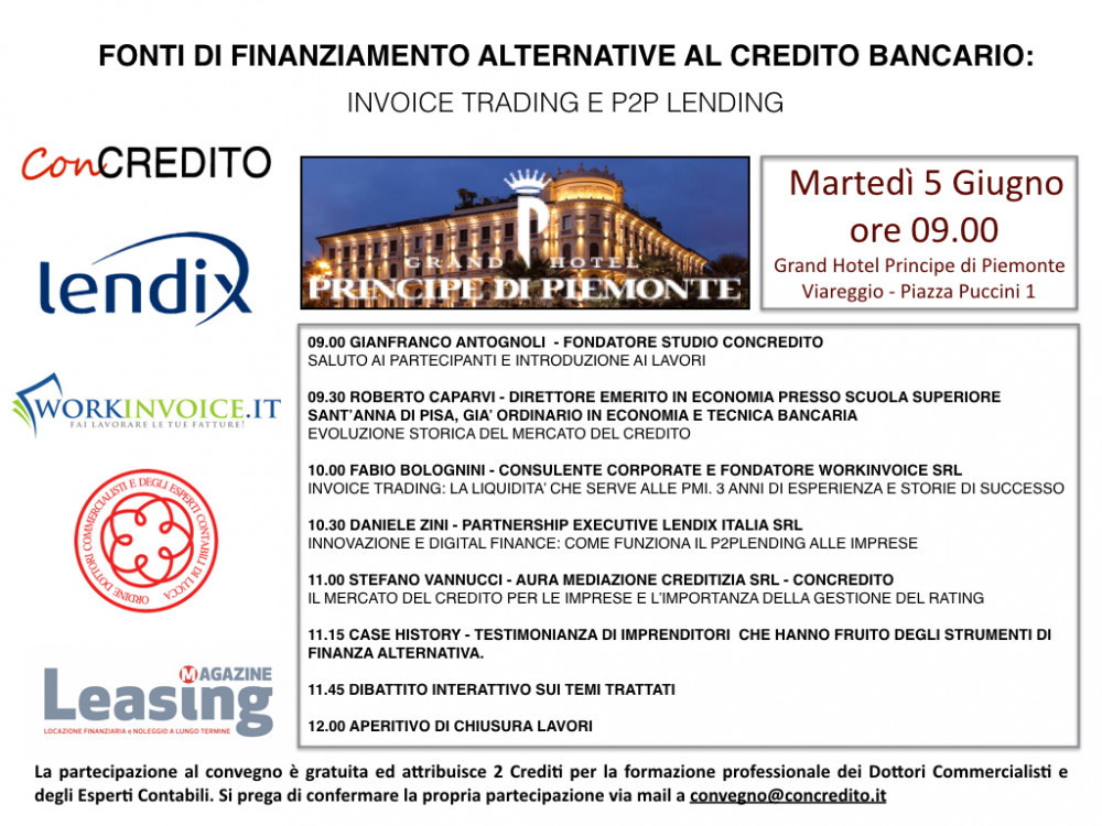 CONCREDITO organizza il convegno: Fonti di finanziamento alternative al credito bancario
